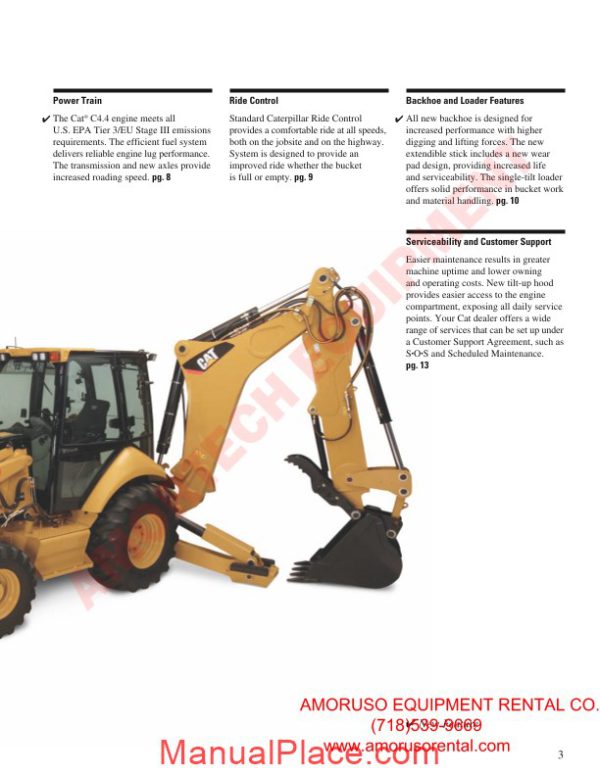 cat 450e technical specifications page 3