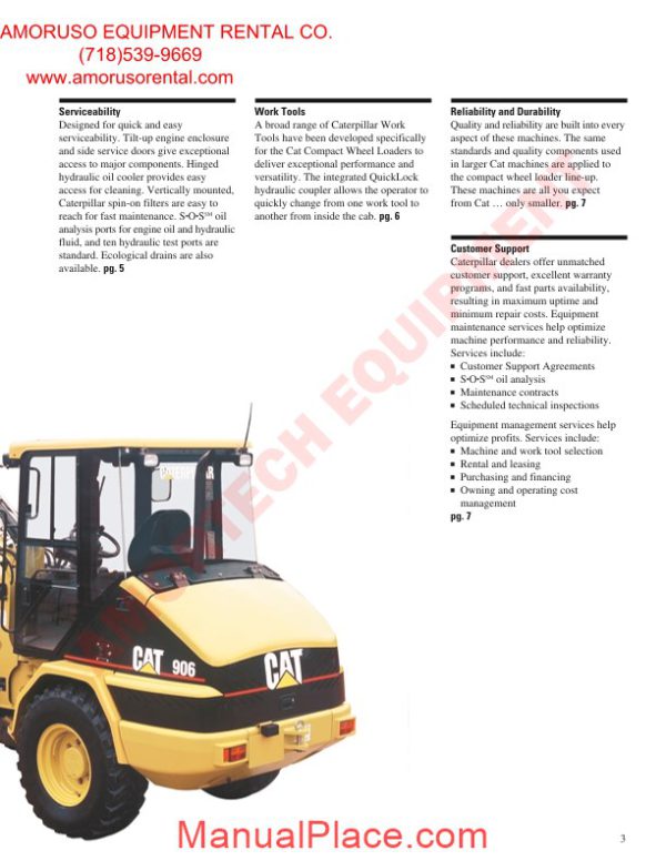 cat 906g technical specifications page 3