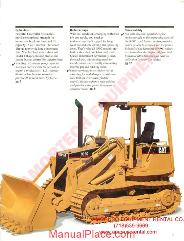 cat 939 technical specifications page 3