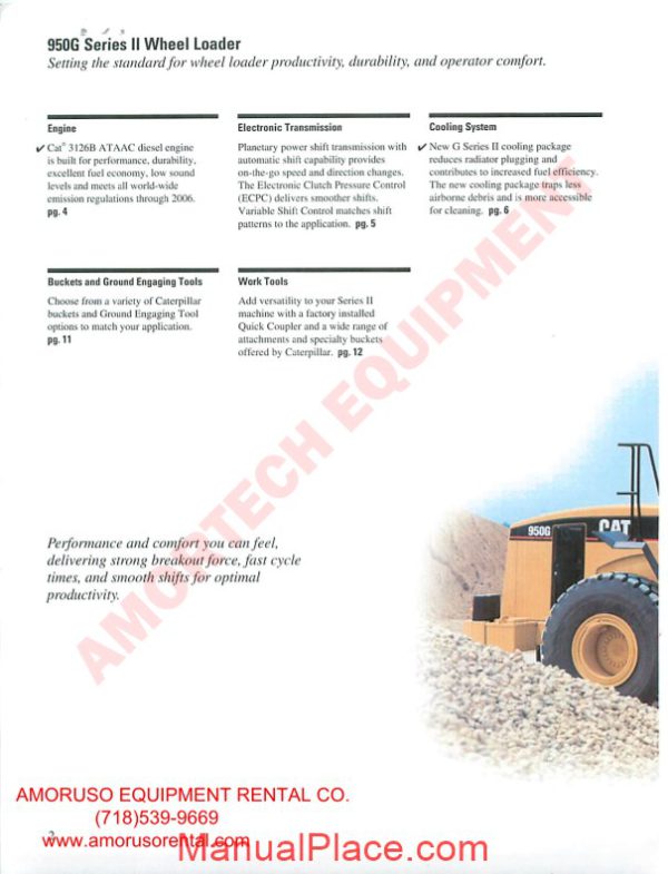 cat 950 technical specifications page 2