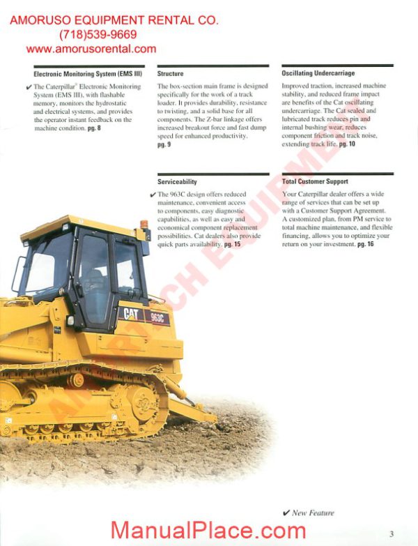 cat 963 technical specifications page 3