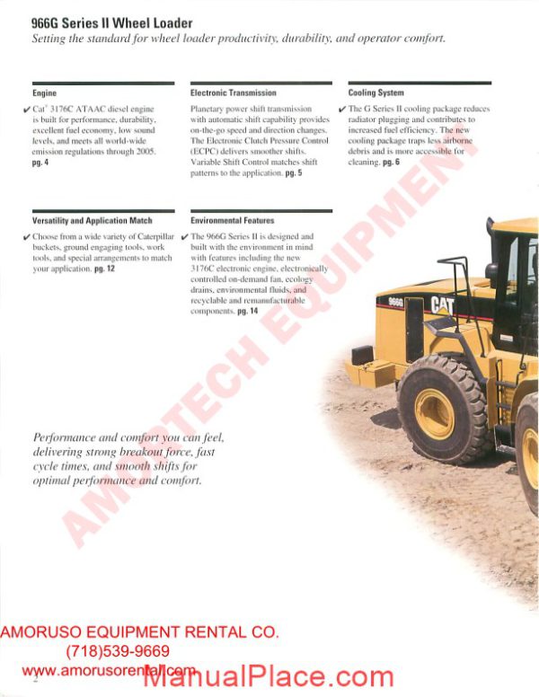 cat 966 technical specifications page 2