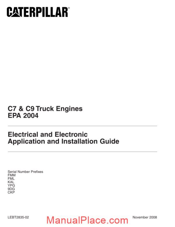 cat c7 c9 electrical electronic guide page 1