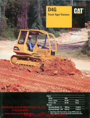 cat d4g technical specifications page 1
