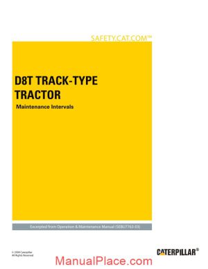 cat d8t technical specifications page 1