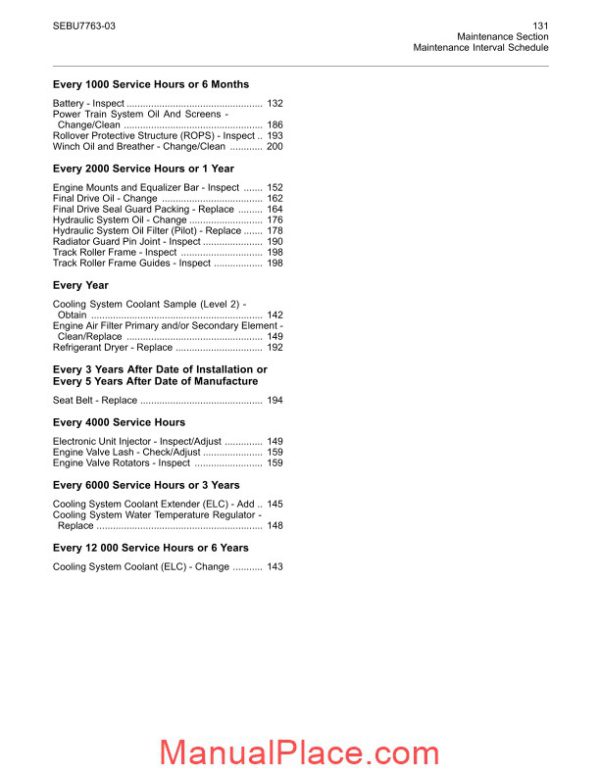 cat d8t technical specifications page 3