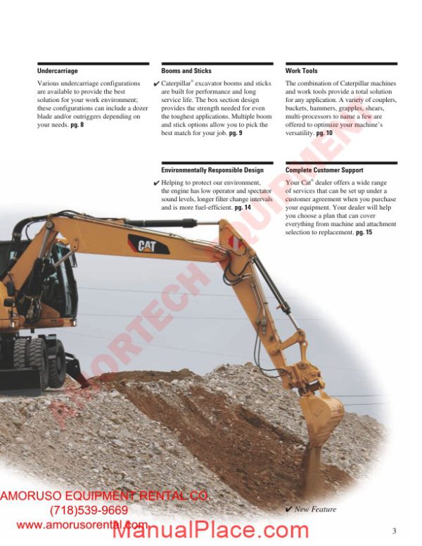 cat m315 technical specifications page 3