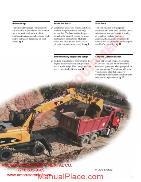 cat m322 technical specifications page 3