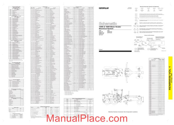 caterpillar 140h 160h motor grader electrical system page 1