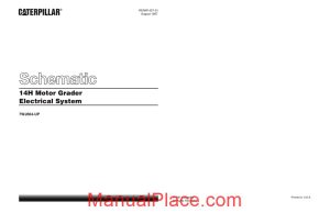 caterpillar 14h motor grader electrical system schematic page 1