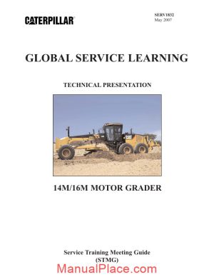 caterpillar 14m16m motor grader global service learning page 1