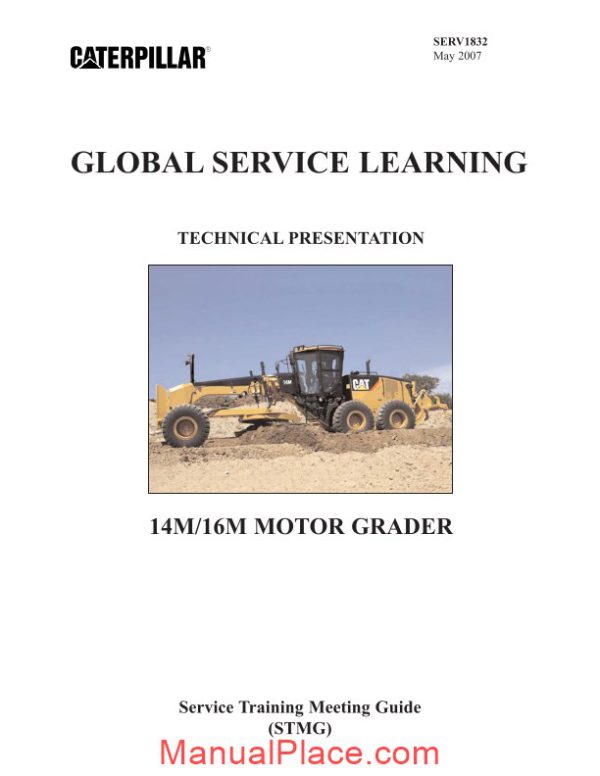 caterpillar 14m16m motor grader global service learning page 1