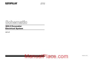 caterpillar 302 5 excavator electrical system schematic page 1