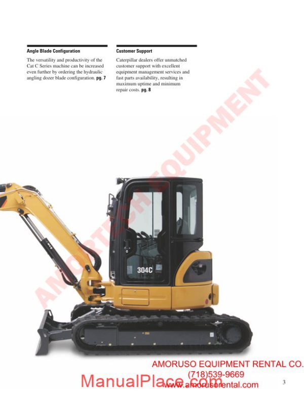 caterpillar 304 ccr technical specifications page 3