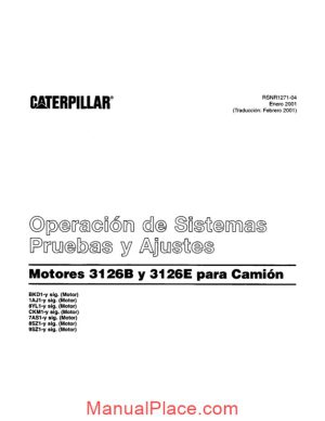 caterpillar 3126 manual servicio motores de camiones page 1