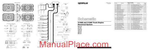 caterpillar 3126b 3126e truck engine electrical system schematic page 1