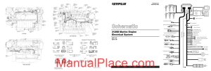caterpillar 3126b marine engine electrical system schematic page 1