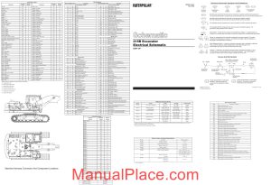 caterpillar 315b excavator electrical system schematic page 1