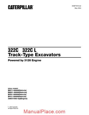 caterpillar 322c 322c l track type excavator parts manual japonesa 2004 page 1