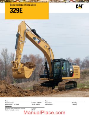 caterpillar 329e hydraulic excavator catalog page 1