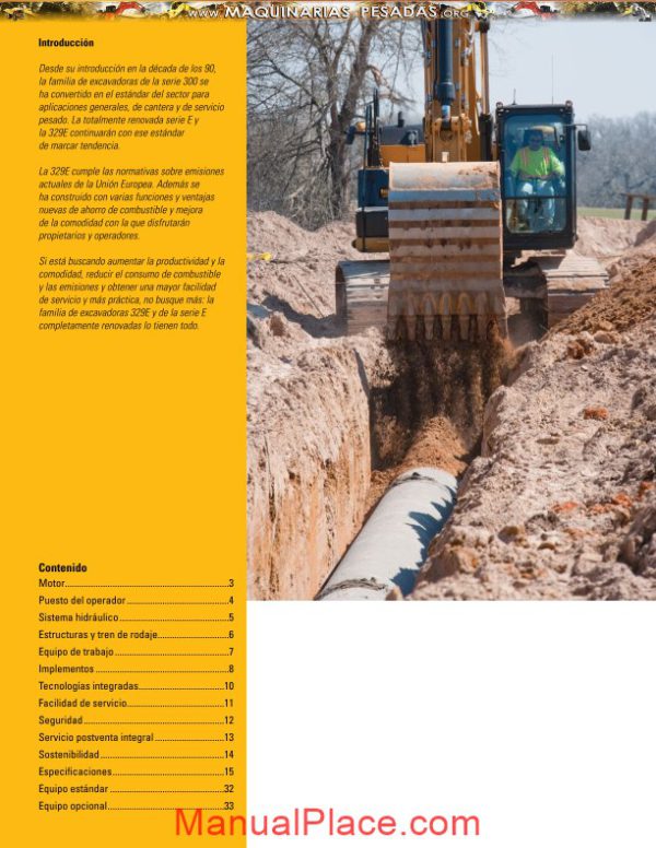 caterpillar 329e hydraulic excavator catalog page 2