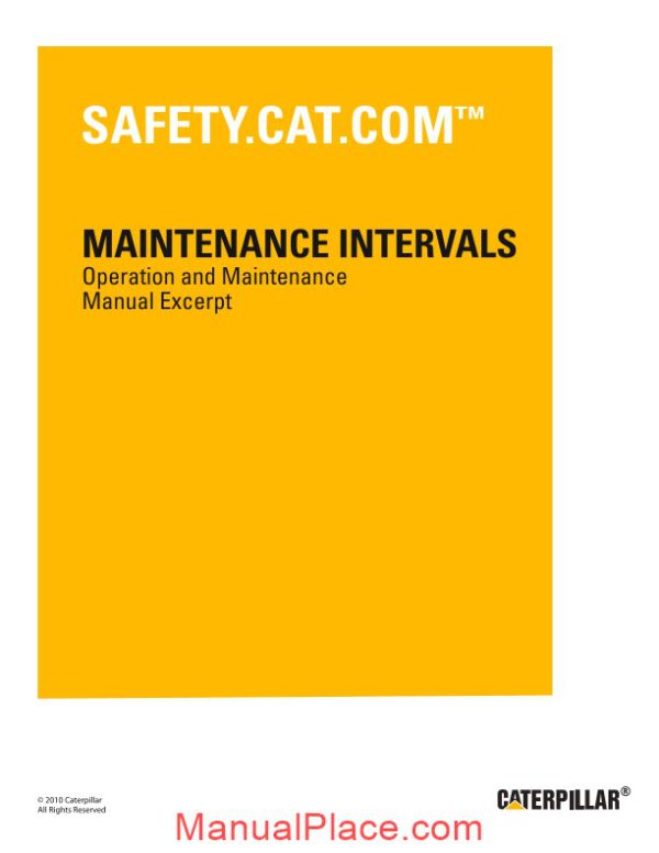 caterpillar 3406e service intervals page 1