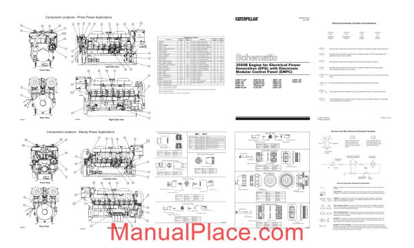 caterpillar 3500b engine for electrical power generation with electronic modular page 1