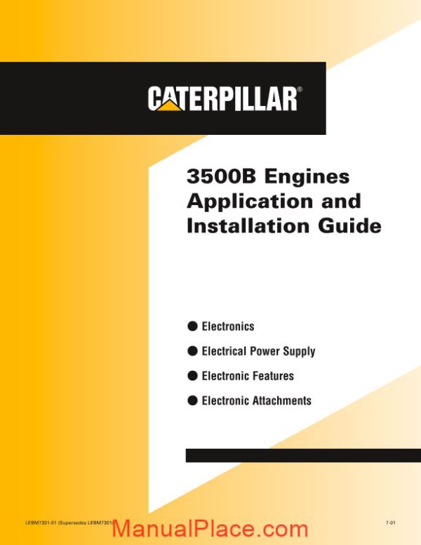 caterpillar 3500b engines application and installation guide page 1