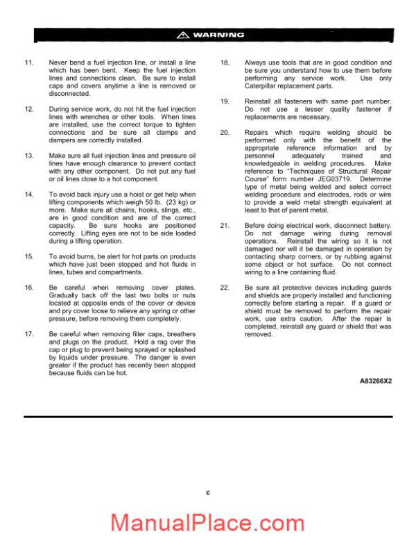 caterpillar 3508 shop manual page 4