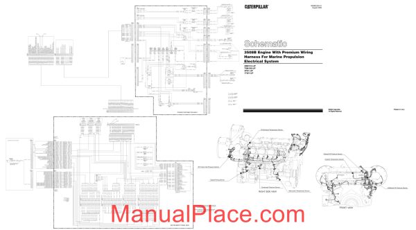 caterpillar 3508b engine for marine propulsion electrical system schematic page 1