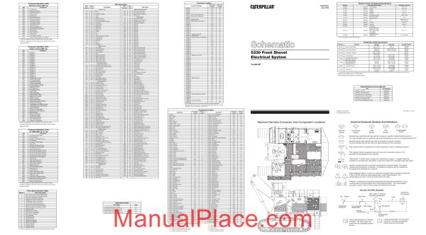 caterpillar 5230 front shovel electrical system schematic page 1