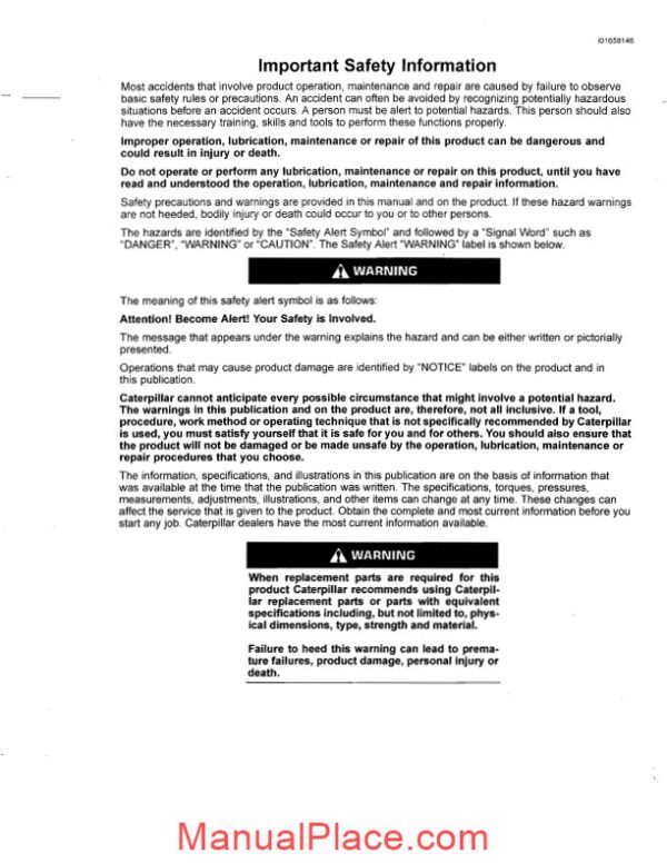 caterpillar 6 6 operators manual page 3