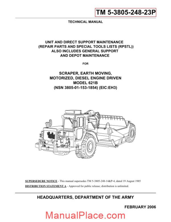 caterpillar 621b parts book page 1