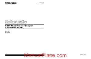 caterpillar 623f wheel tractor scraper electrical system schematic page 1