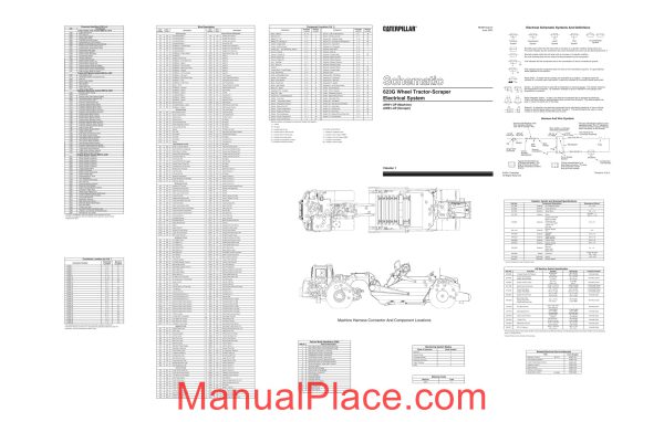 caterpillar 623g wheel tractor scraper electrical system schematic page 1