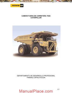 caterpillar 793d mining truck student handbook technical instruction page 1