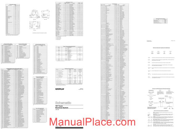 caterpillar 797 truck electrical system schematic page 1