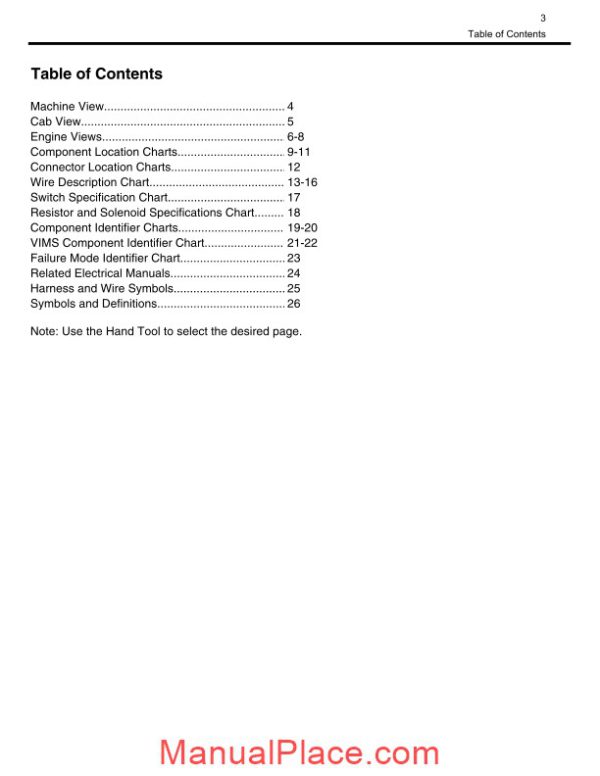 caterpillar 797 truck electrical system schematic tables and symbol definitions page 3