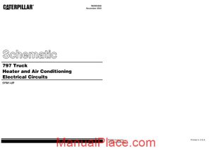 caterpillar 797 truck heater air conditioning electrical circuits schematic page 1