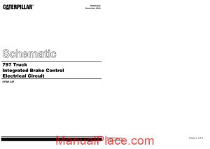 caterpillar 797 truck integrated brake control electrical circuits schematic page 1