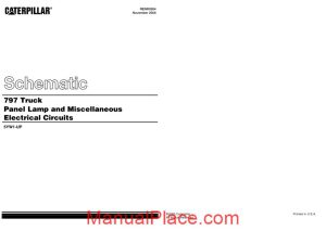 caterpillar 797 truck panel lamp and miscellaneous electrical circuits schematic page 1