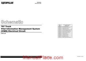 caterpillar 797 truck vital information management electrical circuits schematic page 1