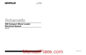 caterpillar 908 compact wheel loader electrical system schematic page 1