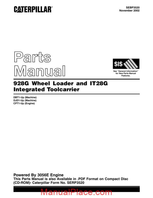 caterpillar 928g parts manual page 1