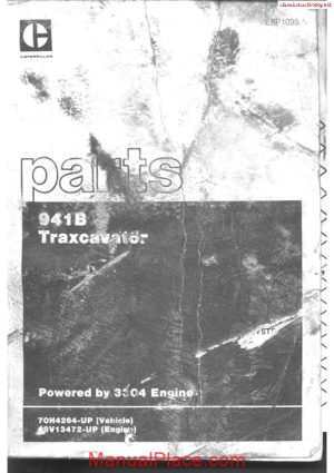 caterpillar 941b traxcavator parts guide page 1