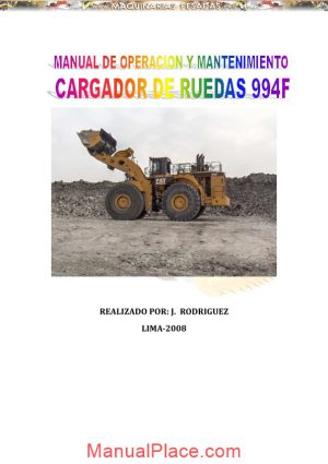 caterpillar 994f charger frontal operation maintenance manual page 1