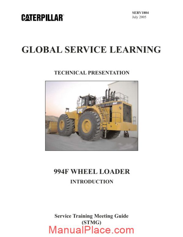 caterpillar 994f global service learning page 1