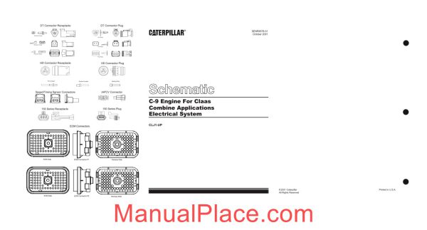 caterpillar c 9 engine for class combine applications electrical system page 1