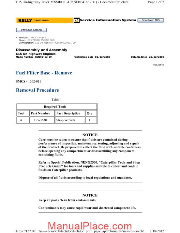 caterpillar c15 dissasembly and assembly page 4