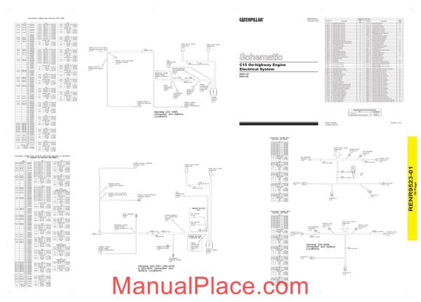 caterpillar c15 electrical schematic page 1